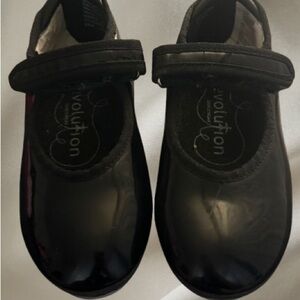Revolution Glossy Black Kids Dress Shoes
